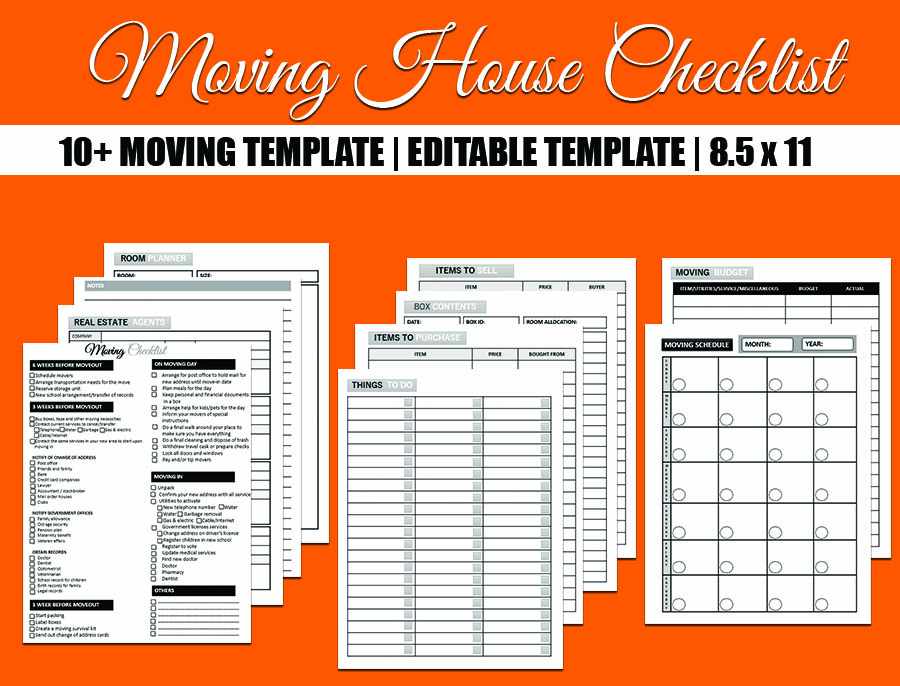  Printable Moving Checklist